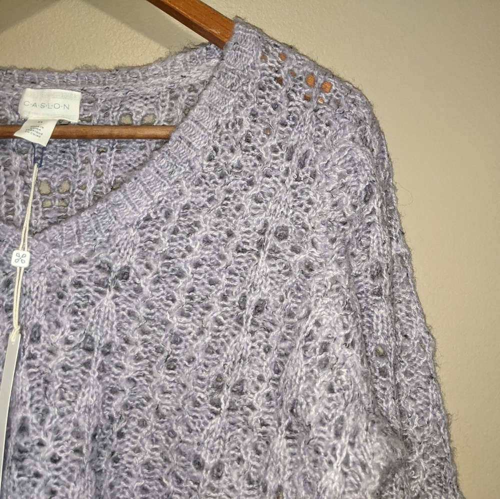 NWT Caslon Nordstrom Wide Knit V-Neck Sweater - Picture 2 of 10